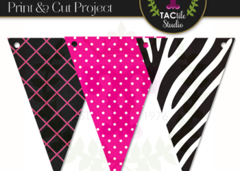 Pink Zebra Pennant Banner – Print & Cut Project
