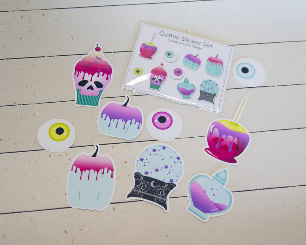 TWGOGOTIC Cartoon Witch Villain Stickers 50pcs, Waterproof