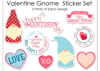 Valentine Gnome Sticker Set